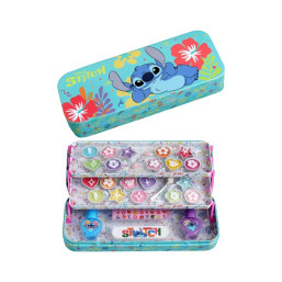 Stitch Makeup Tin with 3 Folding Trays